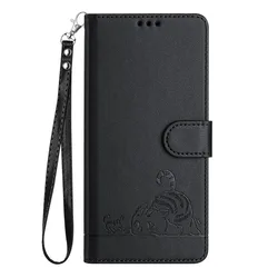 Cute Cat Pattern Wallet Flip Case with Card Slots for Moto G04 4G G04S 4G (YB0633)
