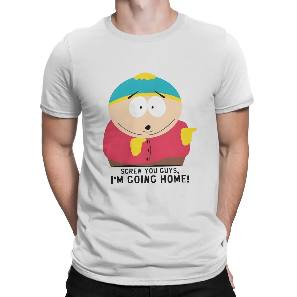 

Southpark Im Going Home Tshirt Graphic Men Tops Vintage Fashion Summer Polyester Short Sleeve Harajuku T Shirt