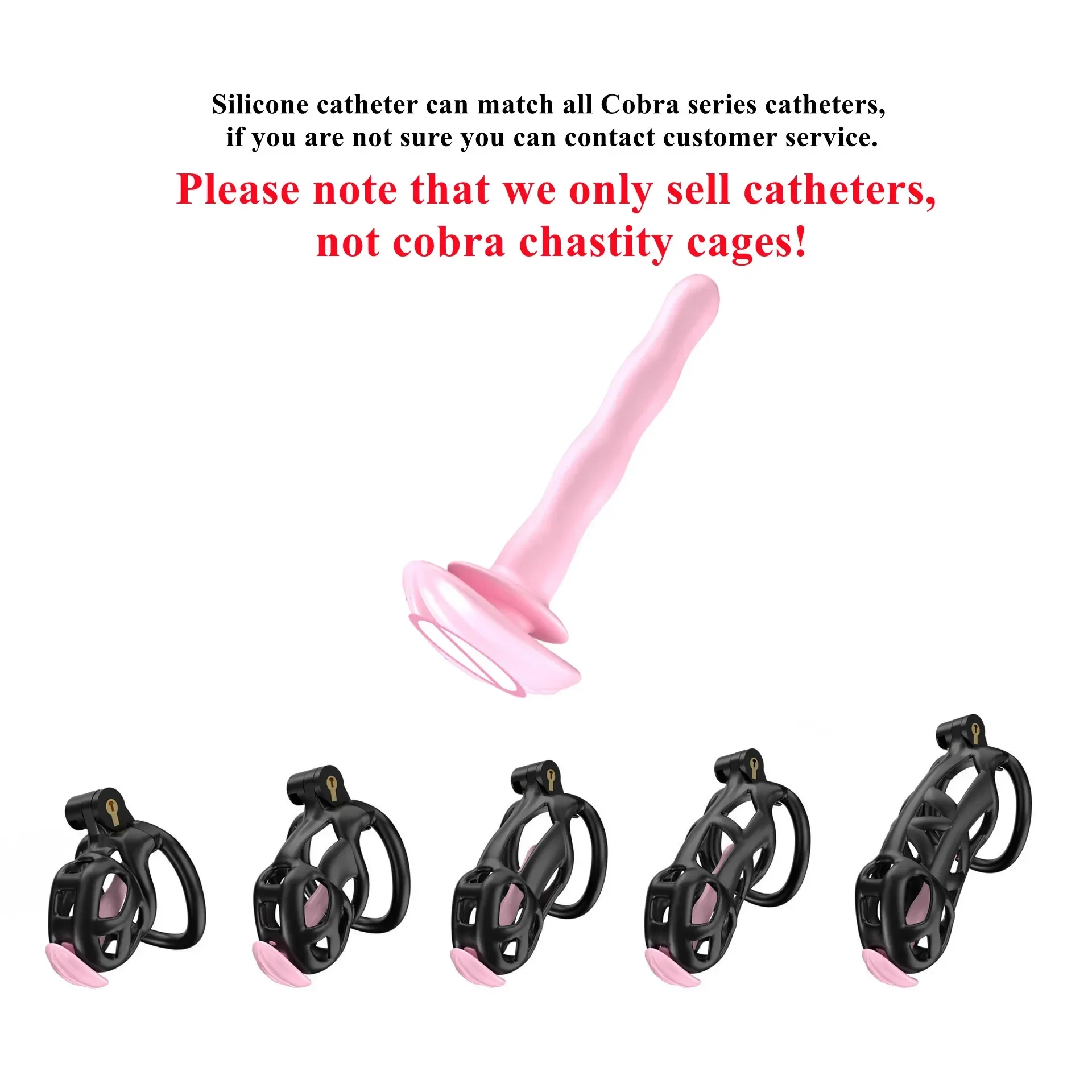 Urethral Dilator Silicone Urethral Dilator Cobra Chastity Cage Universal Silicone Urethral Plug Accessories Penis Cage Bird Lock Soft Horse Eye Rod Tube Sex Toys for Man