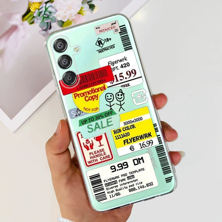 New Fashion Painted Clear Silicone Soft TPU Phone Case Bumper