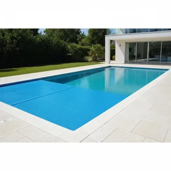 Telo per piscina rettangolare, 732 x 366 cm, PE, blu