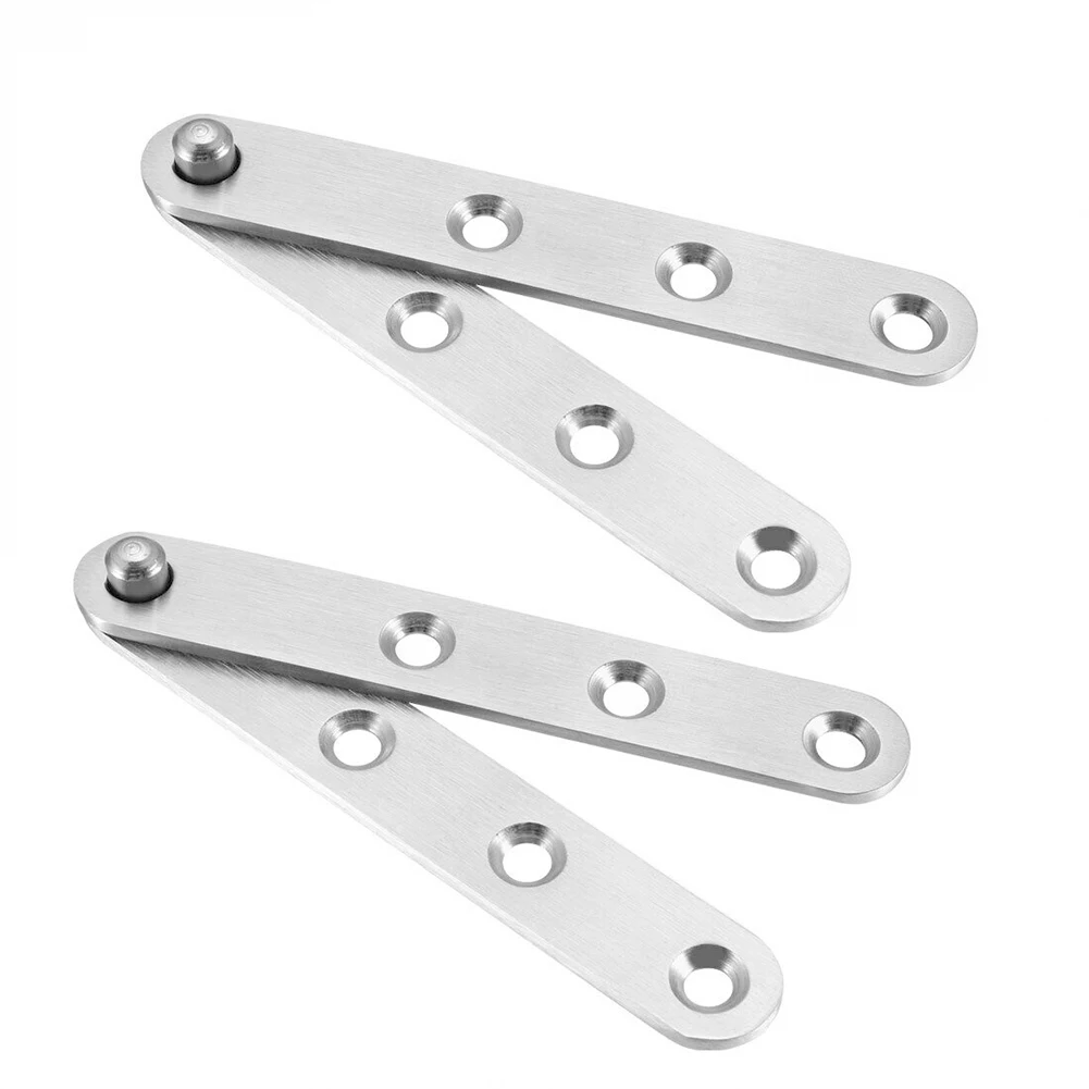 2pcs 360 Degree Rotatable Door Pivot Hinge 100mmx16mmx11mm Stainless Steel For Kitchen Cupboard Furniture Hardware bolts screw toilet seat hinge none 2pcs bolt set bolts screw fixing stainless steel toilet lid toilet seat hinge