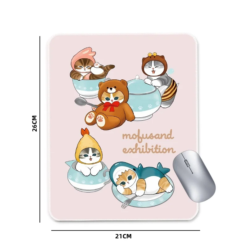 

Коврик для мыши Kawaii Mofusand нескользящий 3 мм утолщенный водонепроницаемый и грязеотталкивающий портативный коврик для мыши для ноутбука Компьютерные аксессуары