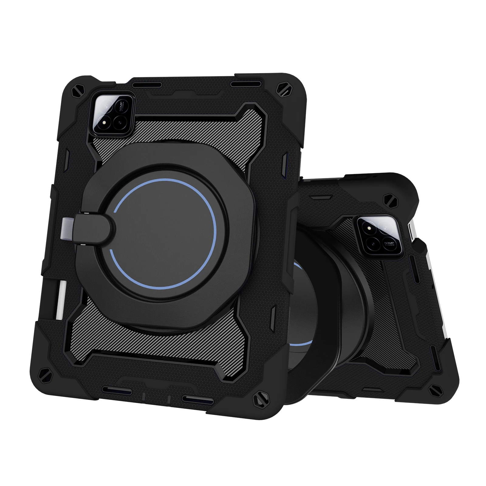 Universal 11.2-Inch Rotatable Stand Case - Heavy Duty Armor Shockproof Cover with Handle Strap