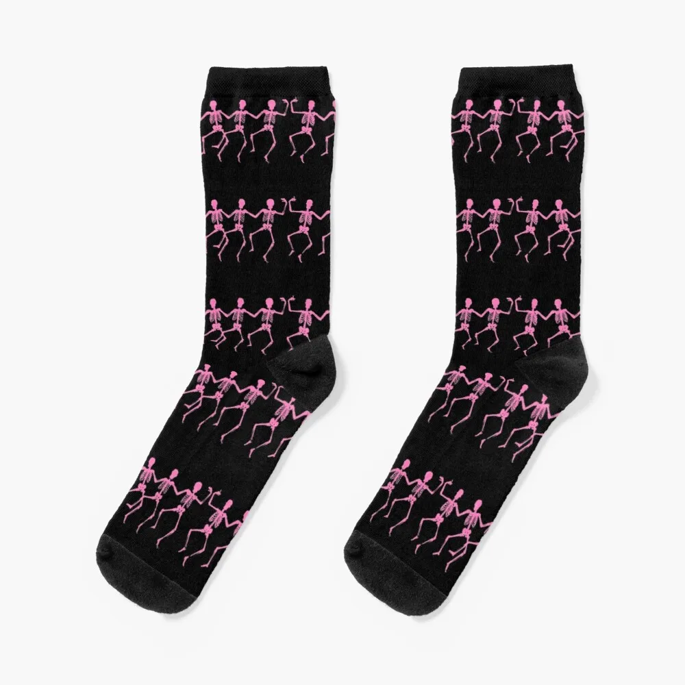 

Pink Skeletons Socks Funny Socks Women'S Socks