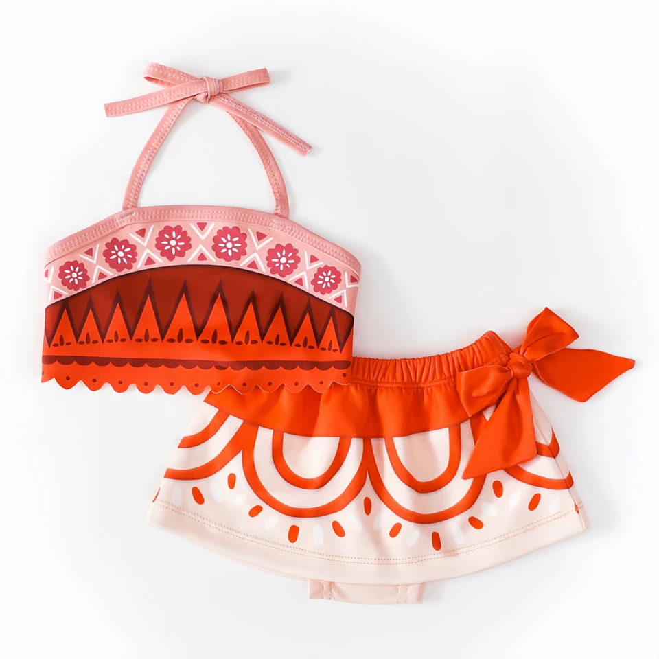 Toddler Baby Girl Cosplay Cartoon Princess Moana Costume Holiday Kids Birthday Party Makeup Ball Clothing Fairy Newborn Clothes 3