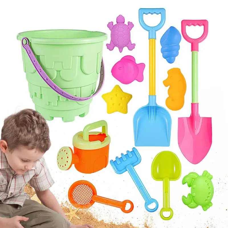 

Beach Toys For Kids Water Can Sandbox Sand Mold Bucket Shovel Toy Set Outdoor Travel Summer Toys Sand Castle Toys For Kids 3