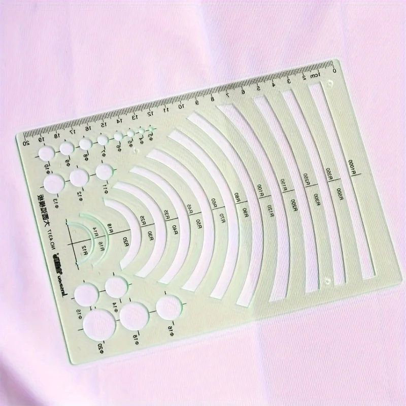 대형 아크 모델 눈금자 아크 드로잉 체중계, 건물 모델 드로잉, 학생 학교 사무실 측정 도구, 1PC