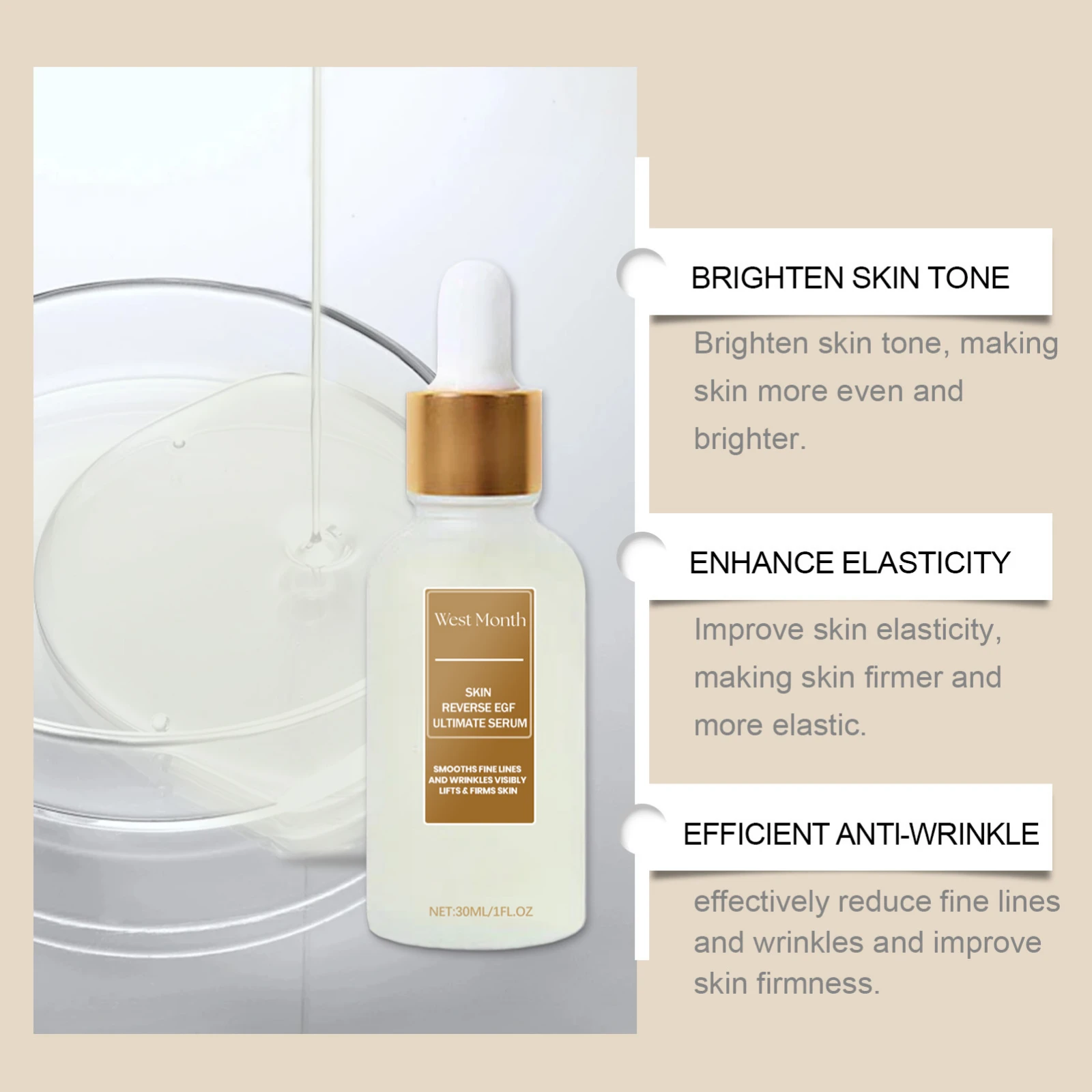 Glycerin Serum Moisturizing Hydrating Anti-Wr-inkles Reduce Fine Lines Brighten Dullness Friming Lifting Smooth Facial Essence 3