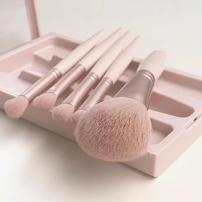 Mini Makeup Brush Set With Mirror