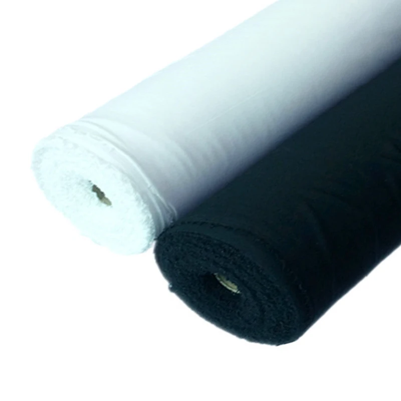 200*150cm White Black Woven Fabric Interlinings & Linings Iron On Sewing Patchwork Single-sided Adhesive D30