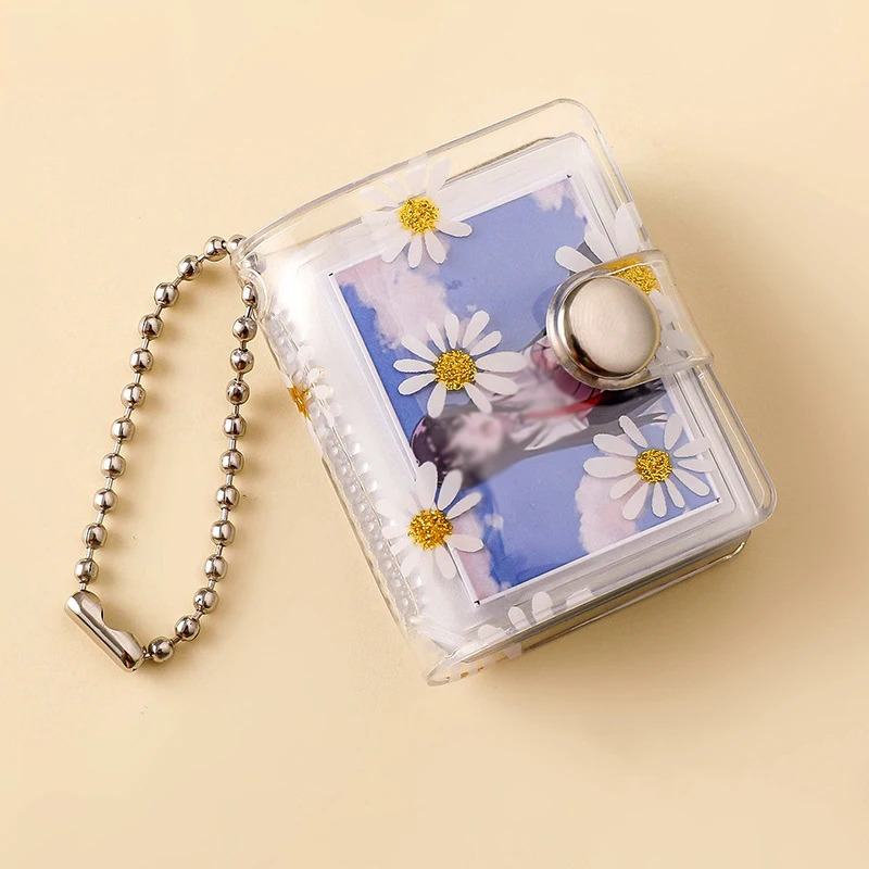 

1/2 Inch 20 Pockets Small Photo Album Mini Photos Collect Book Creative Photo Album With Keychain Photocard Holder Cards Bag