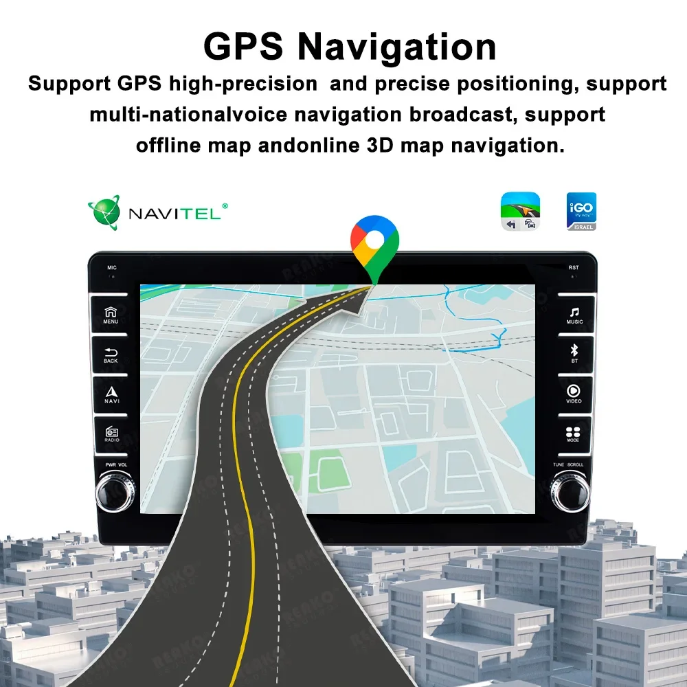 Фото Магнитола, мультимедийный плеер на Android, с восьмиядерным процессором, GPS, 4G, 8 дюймов, для Toyota, Volkswagen, Hyundai, Nissan №4
