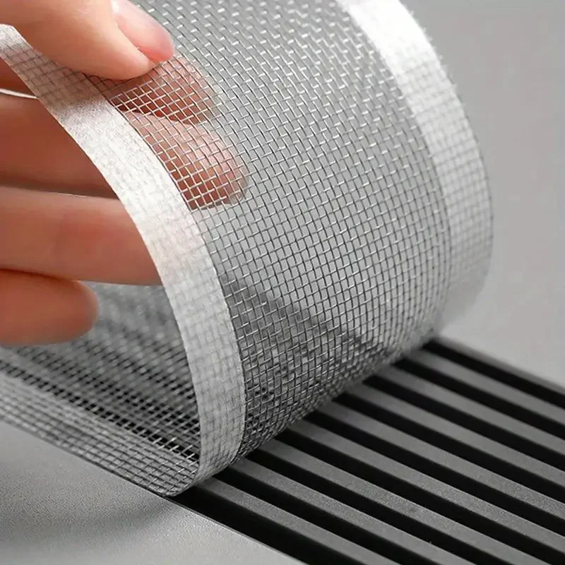 Cuttable Shower Drain Anti-Clogger Self-Adhesive Floor Drain Sticker Disposable Mesh Sink Strainer 50PCS/Roll