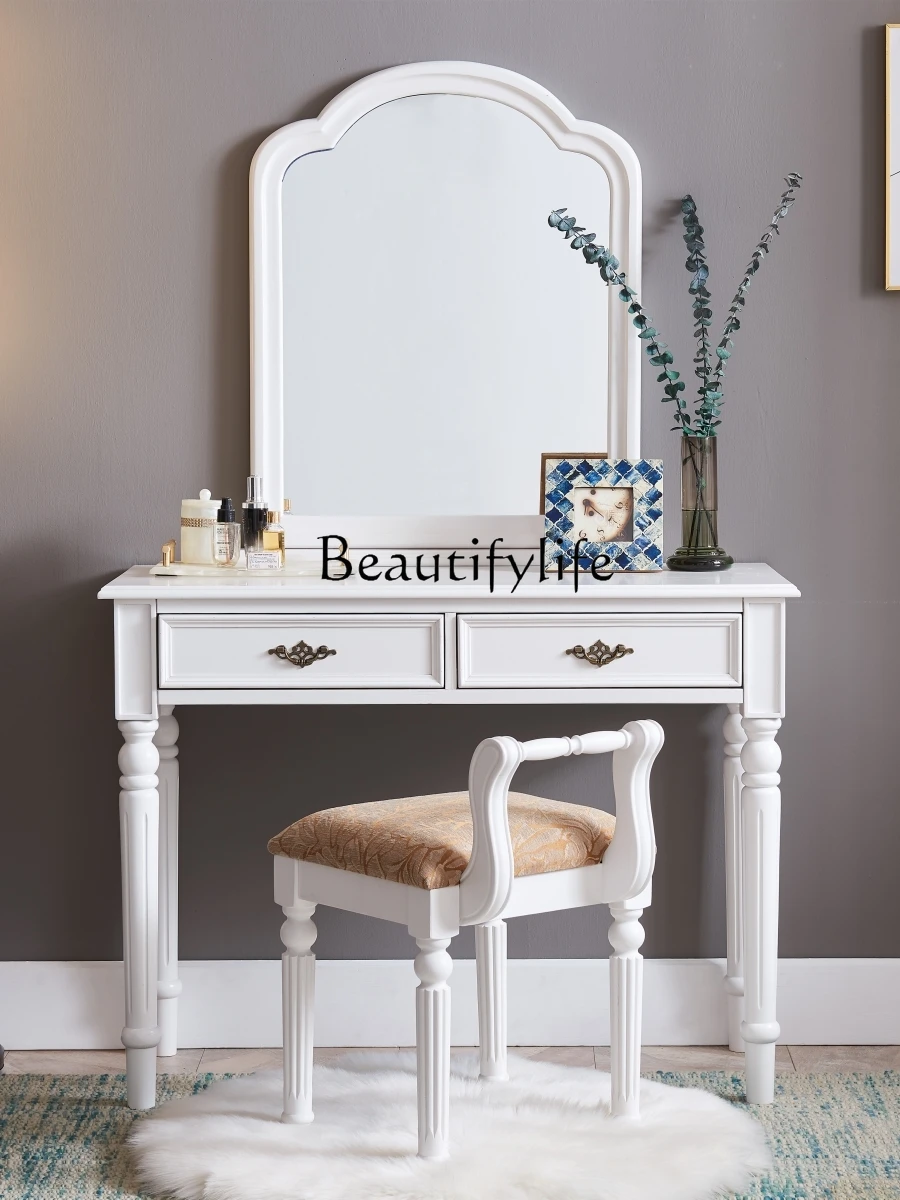 

Dressing Table Storage Cabinet Integrated Solid Wood Simplicity Makeup Table