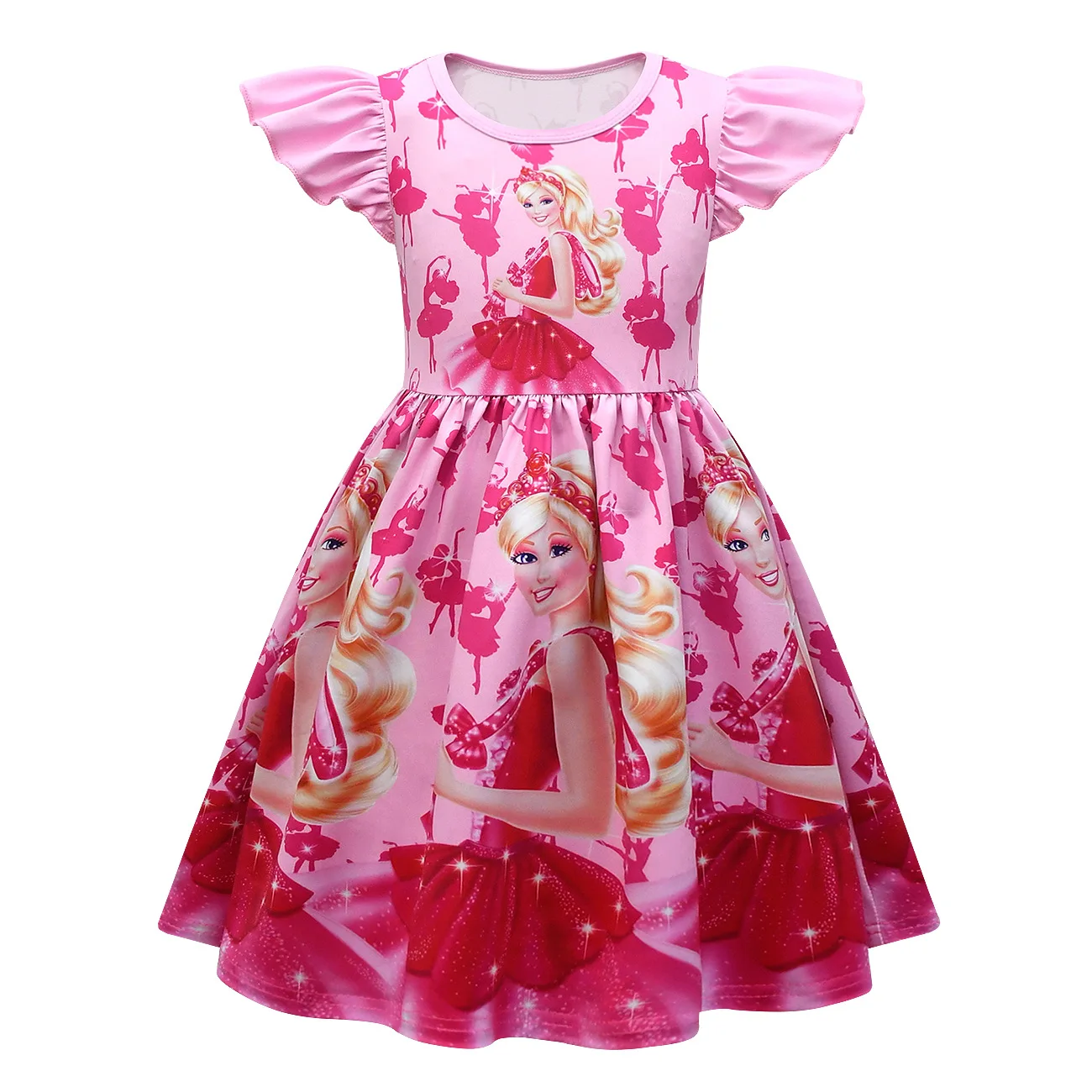 Barbie Jurk Kinderen Meisjes Modieuze Kids Prinses Kleding Verjaardagsfeestje Jurken Milksilde 3-8y Beschikbaar