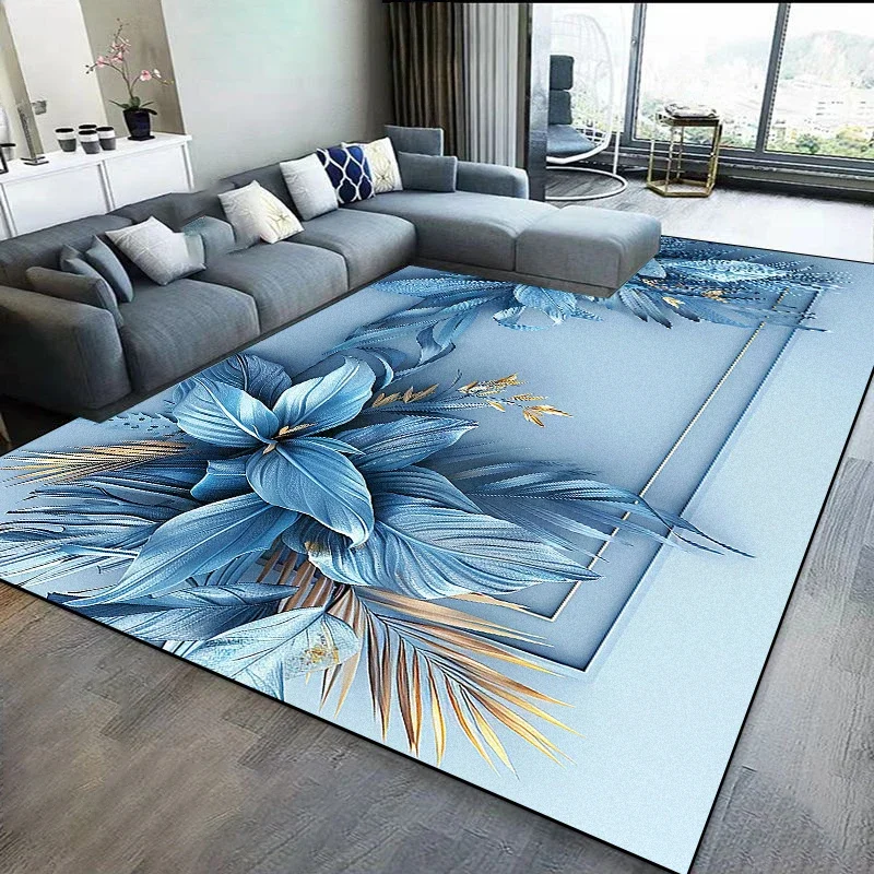 Living Room Decoration Carpet Modern 3D Flower Floor Mat Home Light Luxury Sofa Rugs Bedroom Bedside Cloakroom Large Carpets 3