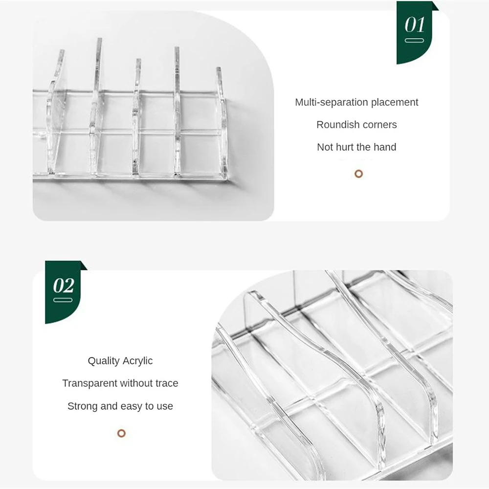 Dressing Table Cosmetic Storage Organize Storage Rack Desktop Drawer Partition Transparent Makeup Eyeshadow Storage Box 6