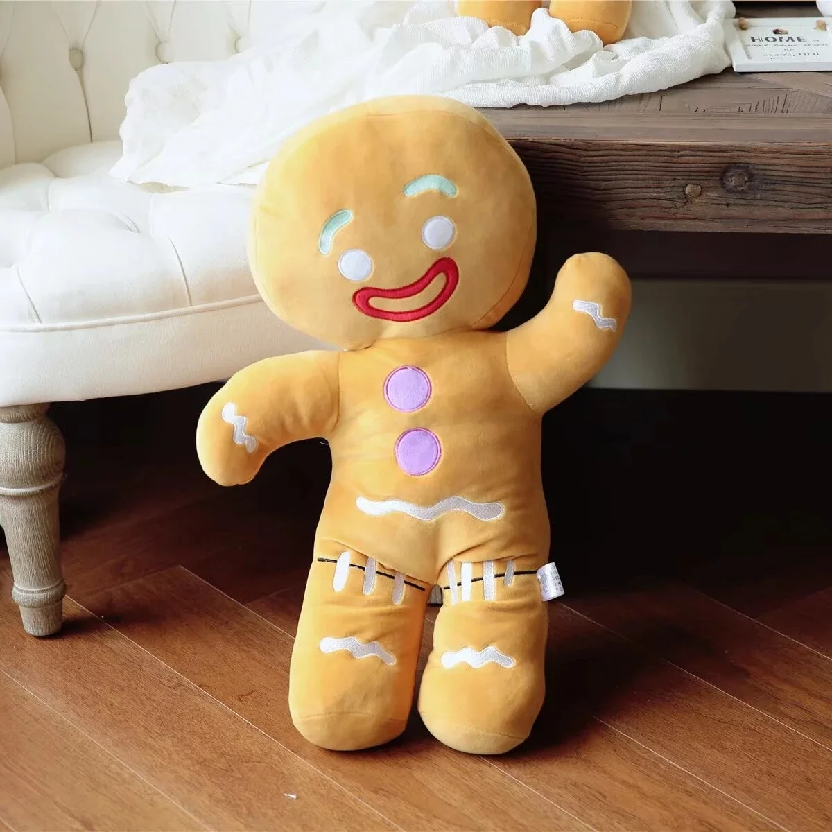 Cartoon Gingerbread Man Throw Pillow Stuffed Anime Biscuit Shrek Plushies Baby Appease Doll Pendant Cushion Sofa Bed Home Decor 5