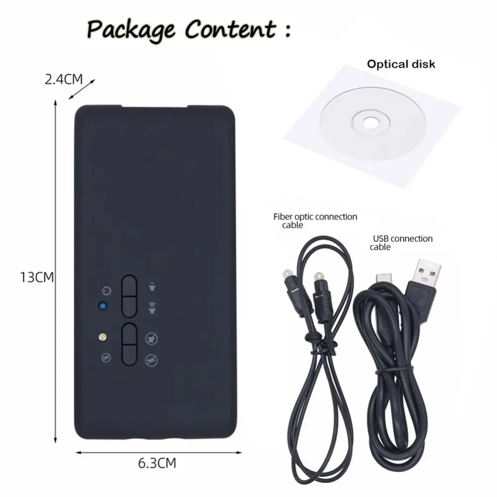 CM6206 칩셋 사운드 카드, 2개의 마이크 헤드, 7.1 스테레오 광학 외부 오디오 카드, 8채널 USB HID 클래스 사양 DAC 출력 장치