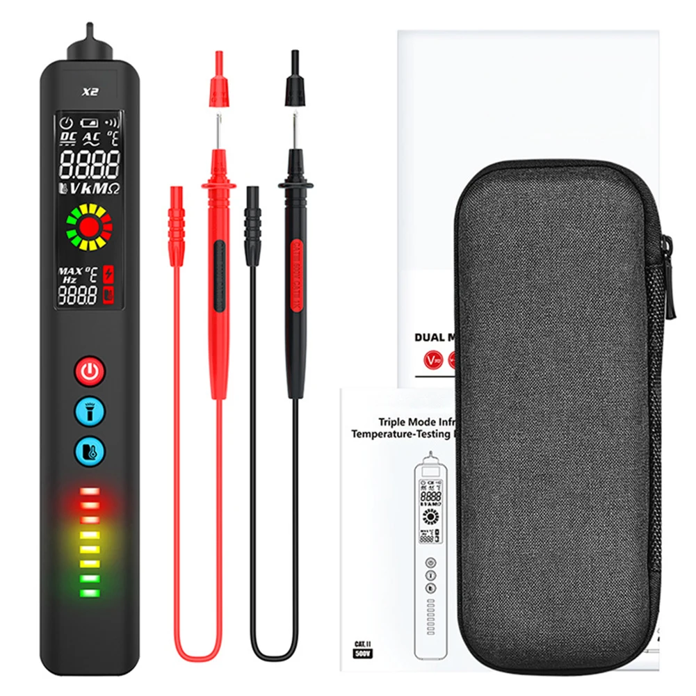 

BSIDE X2 Voltage Detector Tester Infrared Temperature Measurement Multimeter Mode Easy Battery Replacement High Sensitivity