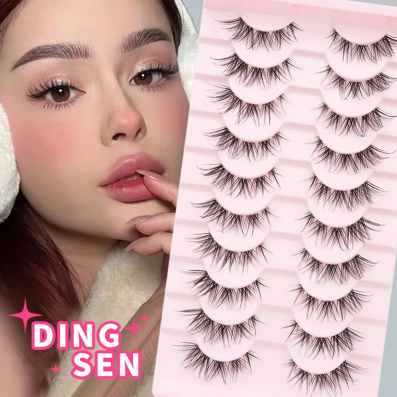 DINGSENCatEyeLashes10pairsFalseEyelashesNaturalEyelashesAnime
