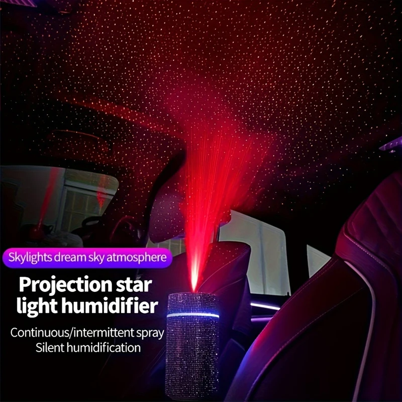 Air humidifier Car diffuser LED Light essential oil diffuser car electrical appliances mini air freshener