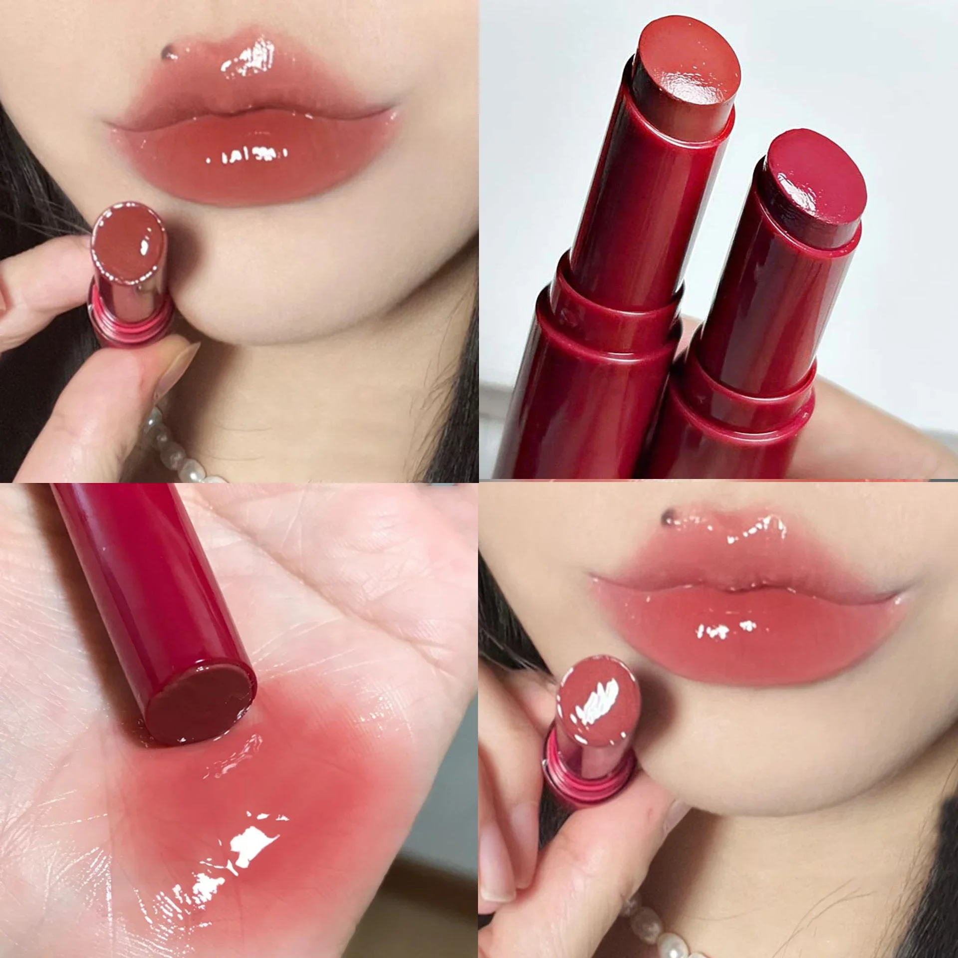 Waterproof Jelly Solid Lipstick Pen Mirror Watergloss Lip Glaze Idratante Sexy Lip Plumper Labbra A Lunga Durata Trucco Cosmetico