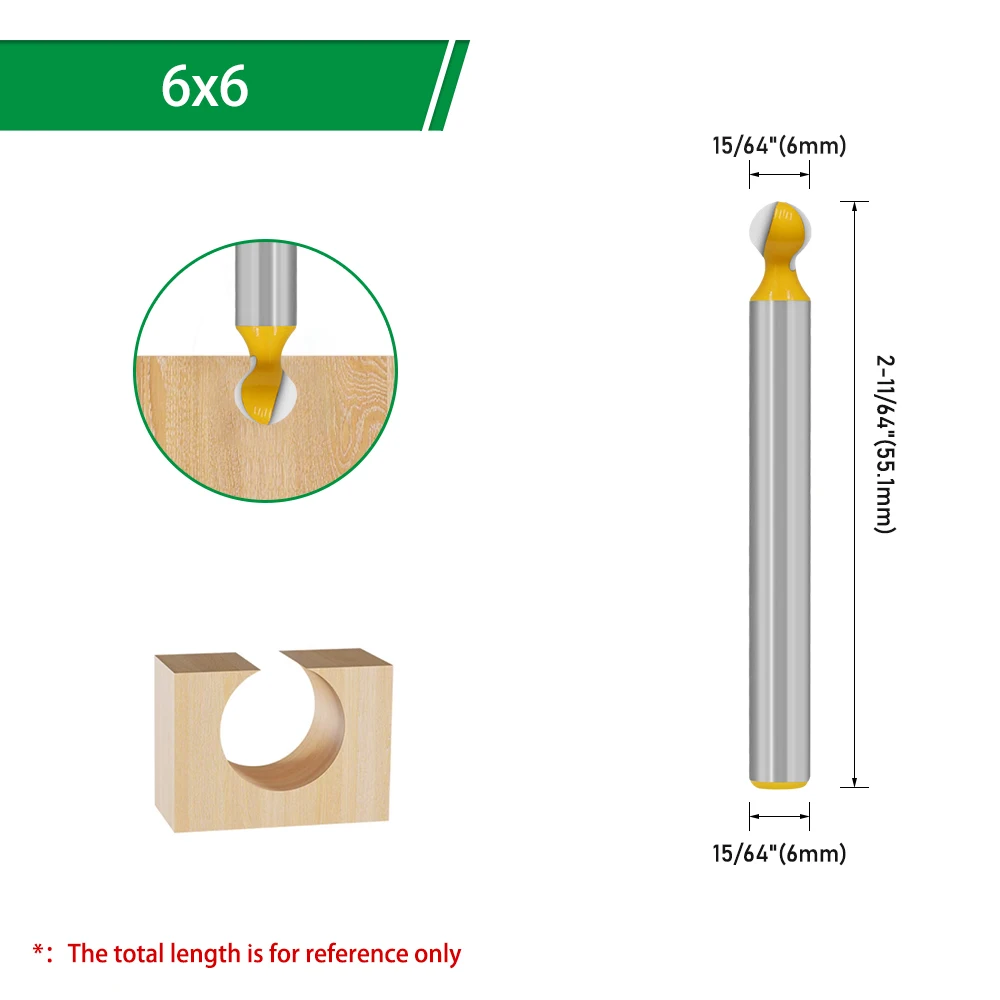 LAVIE Kugelkopffräser mit 6 mm Schaft – beschichtet für glatte 3D-Holzschnitzerei, Linderungsarbeiten und Konturierung C06045 – Detail 9