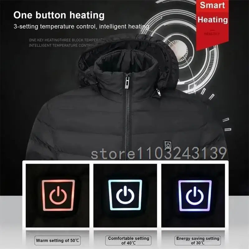 23 Areas Heated Jacket Winter Men Warm Vest USB Self Heating Jacket Women Heated Coat Ski Camping Hiking Winter Cotton Clothes heated jacket,hiking jackets