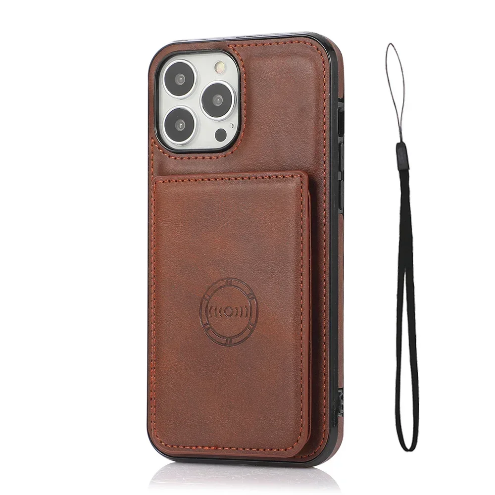 Premium Magnetic Flip Wallet Phone Case with Leather Cover and Credit Card Holder