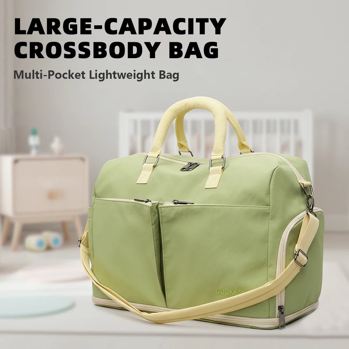 Business Trip Travel Bag for Men, Large Capacity, Water-Repellent, Travel and Fitness Bag for Women, Single Shoulder Crossbody Yoga Luggage Bag for Camping and Boarding