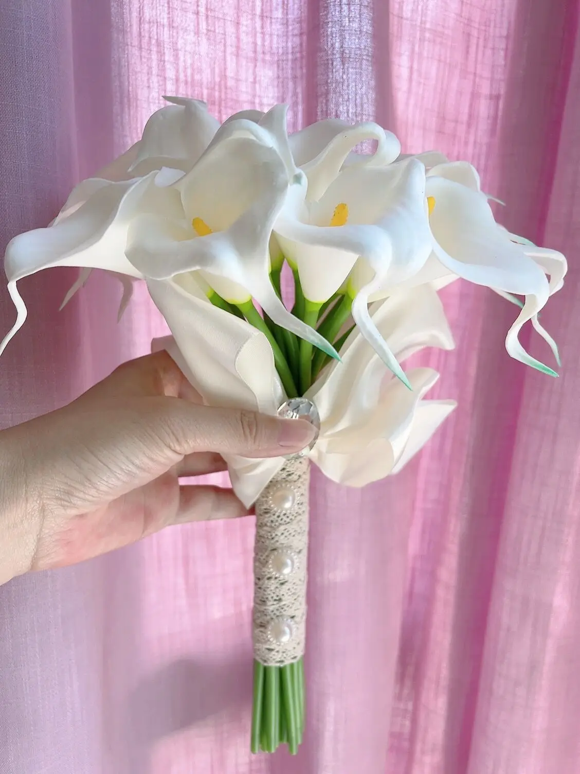 Wedding Bouquets Real Touch Calla Lily Wand