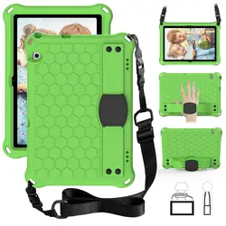 Durable Shockproof Armor Stand Case for Huawei MediaPad T5 10.1 inch - Rugged TPU+PC Protection Cover (Green)