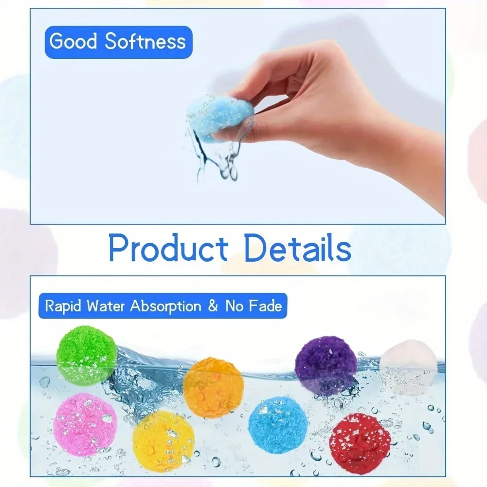 Fun Reusable Water Balls, Reusable Water Balloons For Outdoor Toys And Games, Water Toys, Summer Toy Balls For Pool And Backyard 6