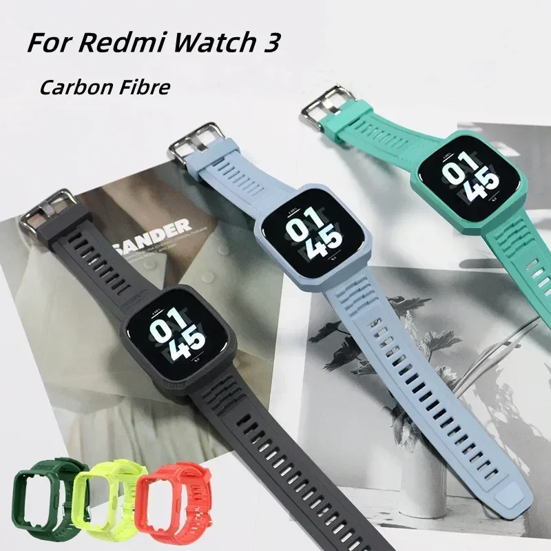 Silicone Protective Case & Strap for Smartwatch - Sport Band & Cover Combo