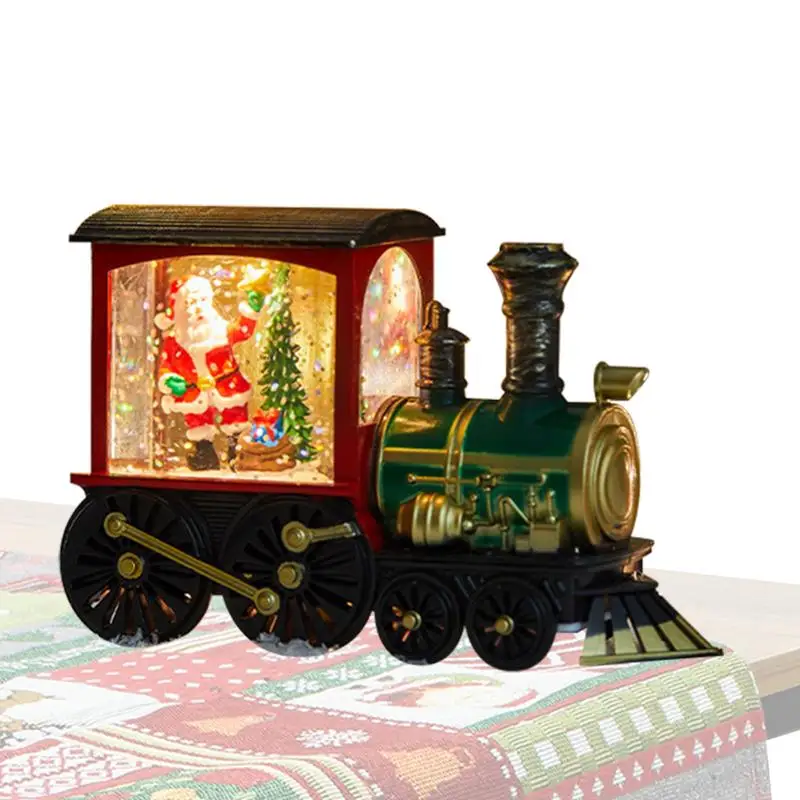 Christmas Train Snow Globe Vintage Train Snowflake Light Winter Holiday Glittering Santa Claus Snowmen Snow Globe Bedside Table Christmas Train Snow Globe Vintage Train Snowflake Light Winter Holiday Glittering Santa Claus Snowmen Snow Globe Bedside Table