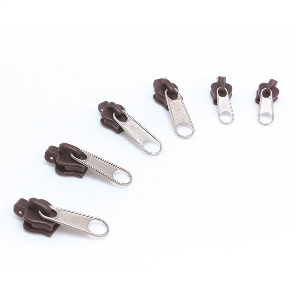 Zipper Repair Kit 6PCS/Set Instant Zipper Slider Universal Replacement Material Sewing For Clothes Handbags