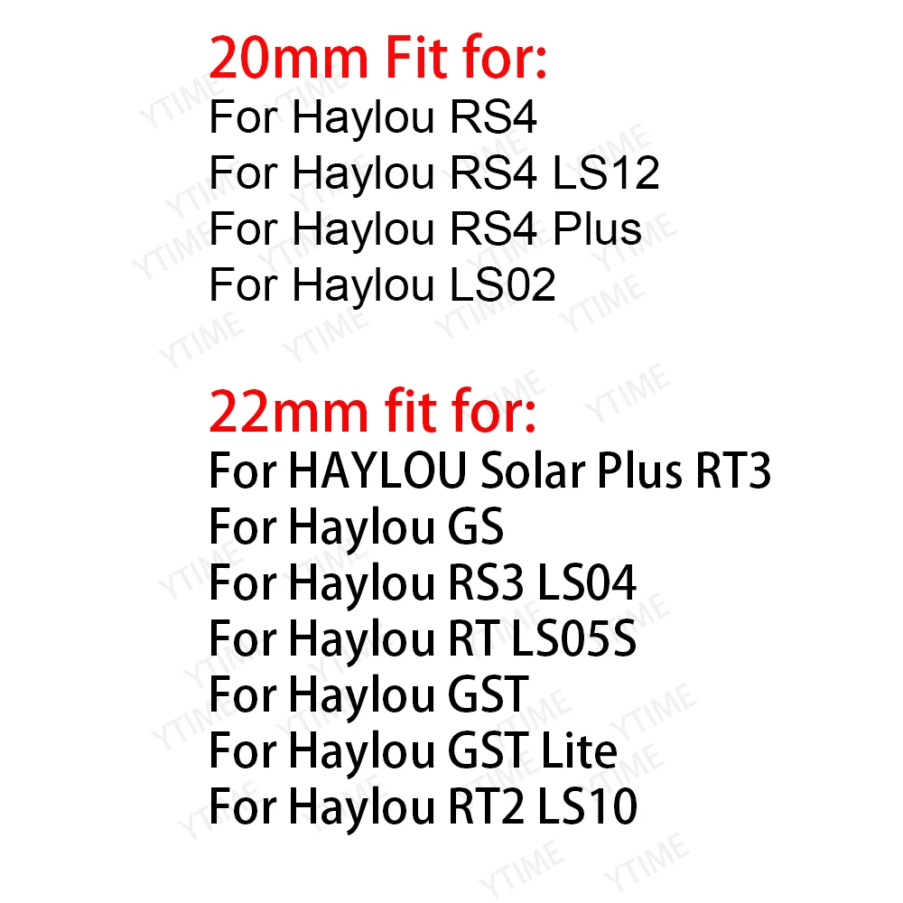 HAYLOU RS4 Plus Ϸ , HAYLOU Solar LS02, RT2, LS10, RS3, LS04, GS, RT, LS05S, GST Lite  ð , 20mm, 22mm