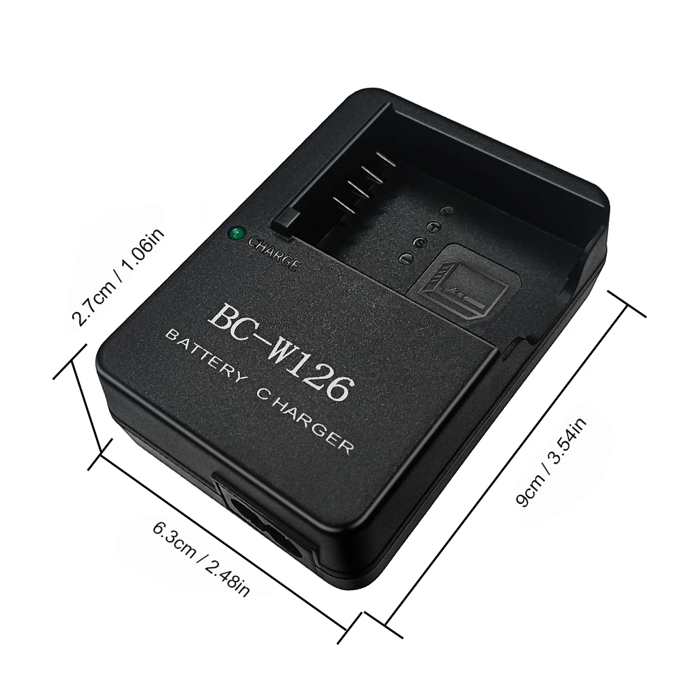 BC-W126 Battery Charger For FUJIFILM NP-W126S FinePix HS30 HS33 HS50 HS35 X-T10 X-T200 X-100V X-A1 X-A20 Camera BCW126 battery charger