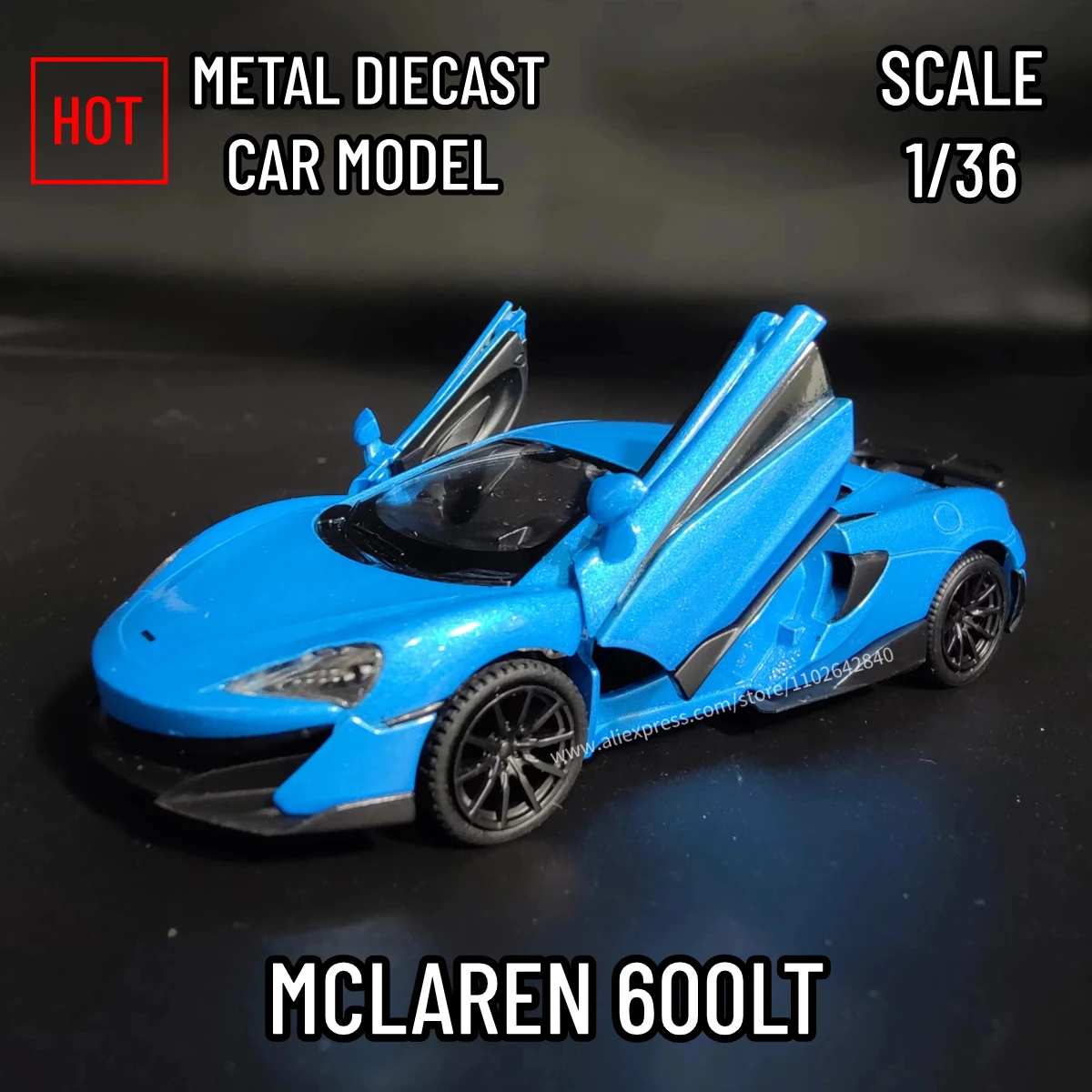 1:36 Scale Replica MCLAREN 600LT_650S Super Sports Car Model Home Office Interior Decor Miniature Ornament Kid Boy Xmas Gift Toy