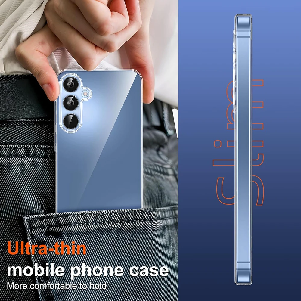 Transparente weiche Silikonhülle für Samsung Galaxy A55 A35 A25 A15 A54 A34 A24 A14 5G, ultradünne, klare Rückseite, schlanke Schale, 24_voghion.com
