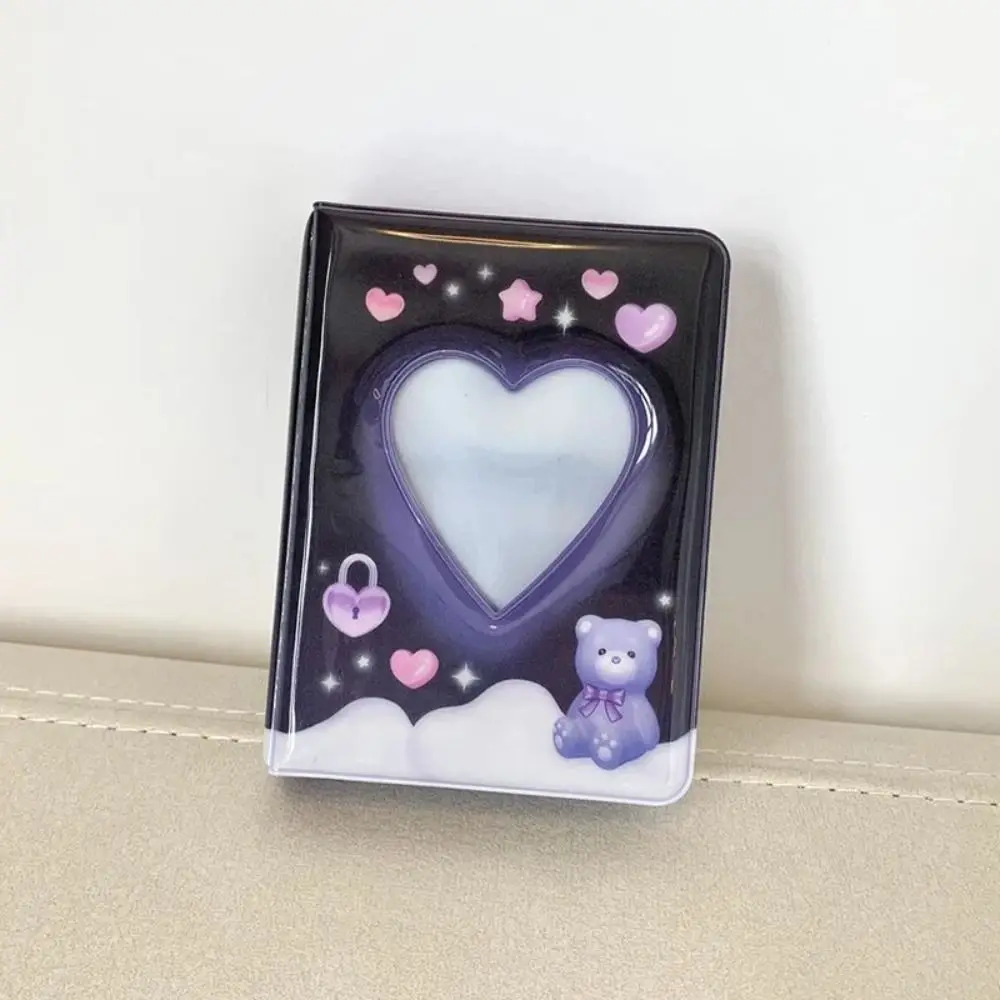 

Hollow Heart Mini Photo Album 40 Pockets Mini Cute Hollow Heart Binders Albums Grids Heart Business Card Bag Receipt Storage