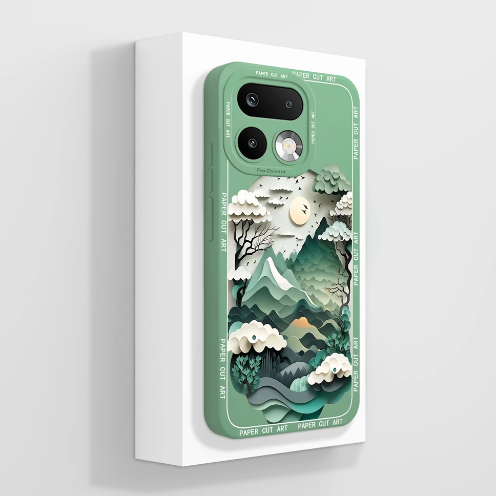 Lovely Cat Pattern Shockproof Full Coverage Liquid Silicone Phone Case