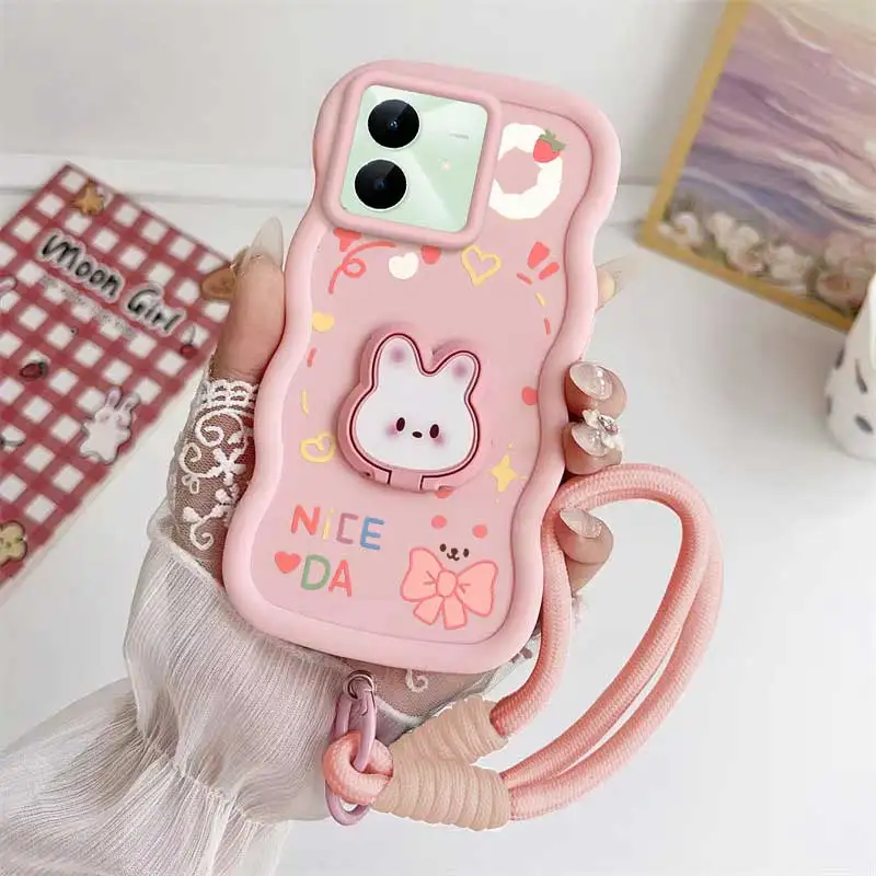 Lucky Day Phone Case Set with Lanyard & Rabbit Stand