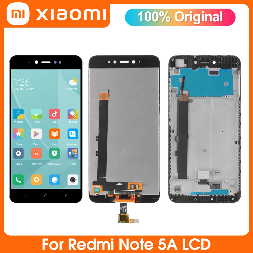 

5.5" Original LCD Display For Xiaomi Redmi Note 5A Touch Screen Digitizer Assembly Replacement For Note5A Prime Y1 / Y1Lite Part