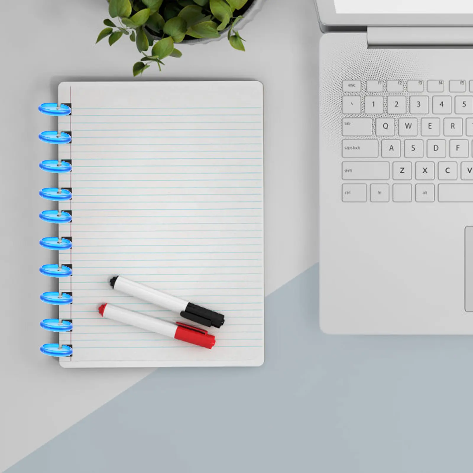 44개 프리미엄 ABS 디스크바운드 확장 디스크 (루즈리프 바인더, 노트패드, 플래너, 학교, 사무실, 가정용 플라스틱 바인딩 디스크)