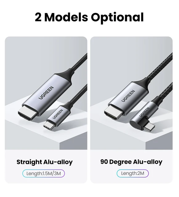 Câble HDMI vers USB C 4k@60Hz, câble Adaptateur HDMI vers USB Type C 2 m  avec câble d'alimentation USB, Compatible pour MacBook Pro, Nreal air,  iMac, XPS, Moniteur Portable Tactile : 