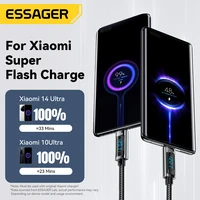 Essager 120W USB Type C Cable PD Super Flash Charging 6A For Xiaomi 14Pro Redmi K70 POCO X6 Black Shark 3Pro LED Digital Display - Image 3