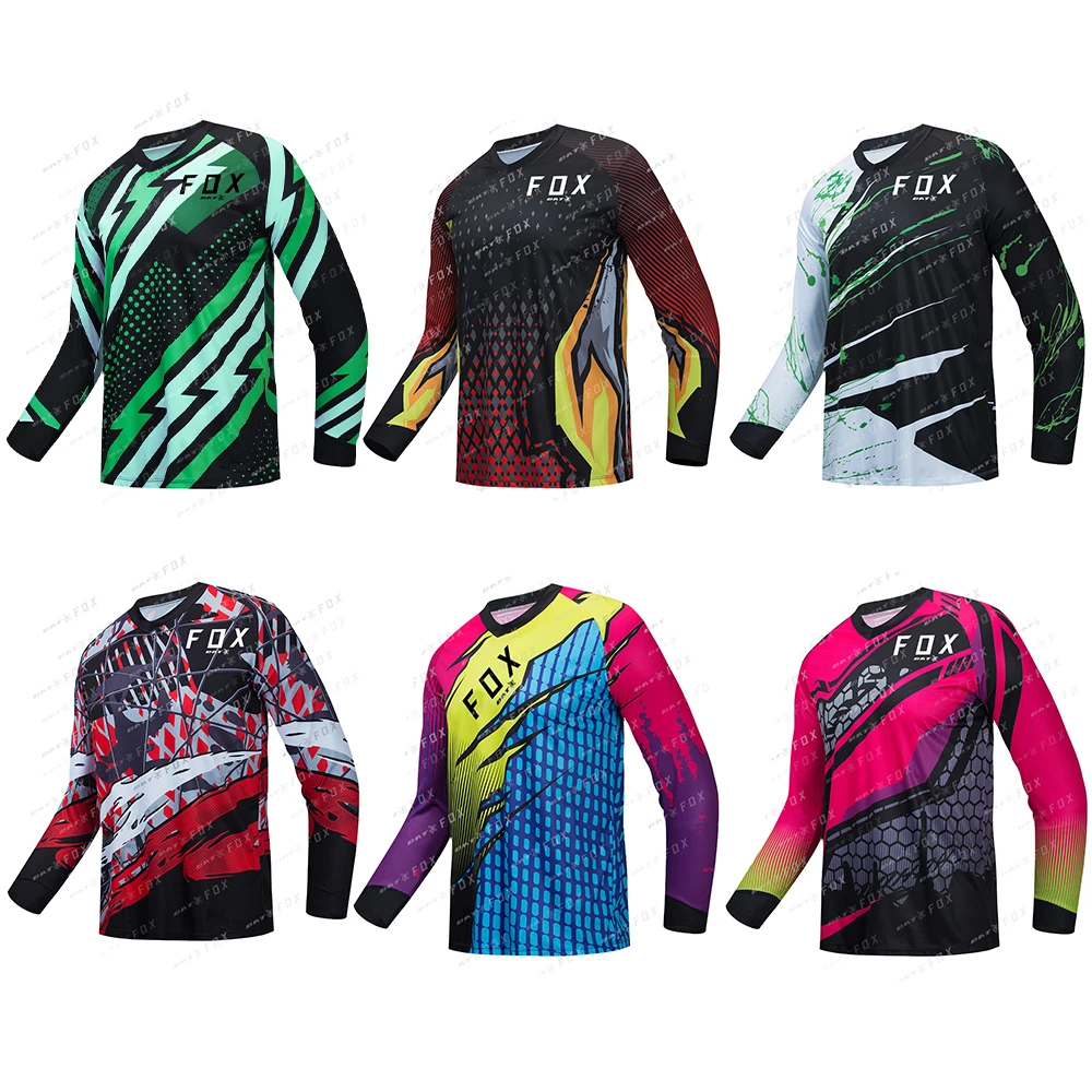 

Men's Motocross Mountain T-shirt Downhill jersey Motorcycle Jersey MTB BATFOX Man Maillot ciclista